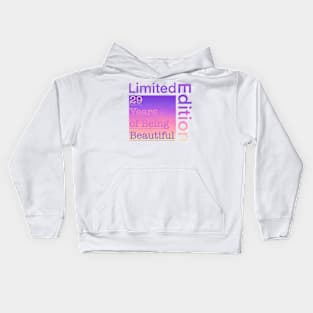 29 Year Old Gift Gradient Limited Edition 29th Retro Birthday Kids Hoodie